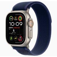 Apple Watch Ultra 2 49mm Titanium Case with Blue Trail Loop (S/M)