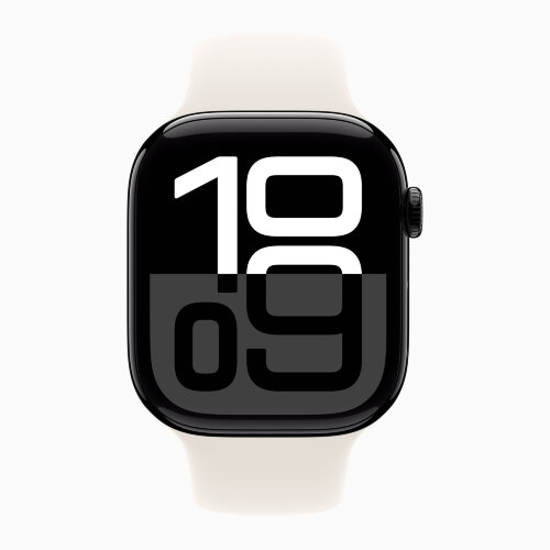 Apple Watch Series 10 42mm, Rose Gold Aluminum Case with Sport Band - Starlight