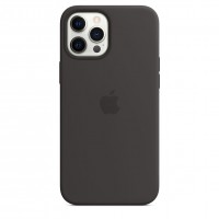 Силиконовый чехол MagSafe для iPhone 12 Pro Max Черный