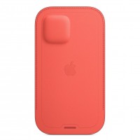 Кожаный чехол-конверт MagSafe для iPhone 12 mini, «розовый цитрус»