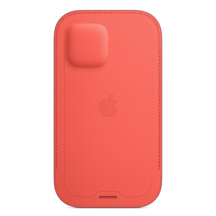 Кожаный чехол-конверт MagSafe для iPhone 12 mini, «розовый цитрус»
