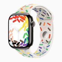 Apple Watch Series 11 46mm, Slate Titanium Case with Sport Band - Pride Edition