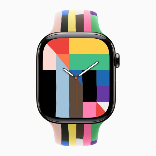 Apple Watch Series 11 46mm, Slate Titanium Case with Sport Band - Pride Edition