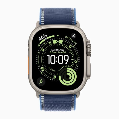 Ремешок для Apple Watch Ultra 49mm Trail Loop Titanium (M/L) - Blue/Bright Blue (Синий/Светло-голубой)