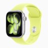 Apple Watch Series 11 46mm, Silver Aluminum Case with Sport Band - Neon Yellow