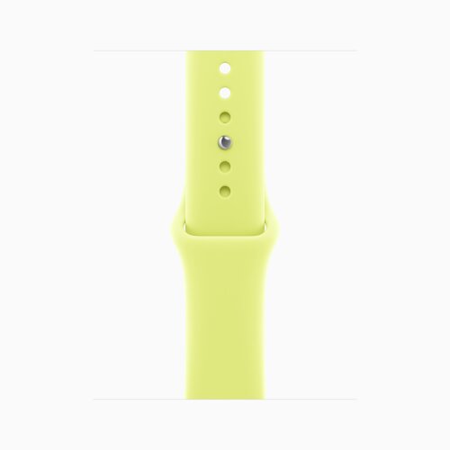 Apple Watch Series 11 46mm, Silver Aluminum Case with Sport Band - Neon Yellow