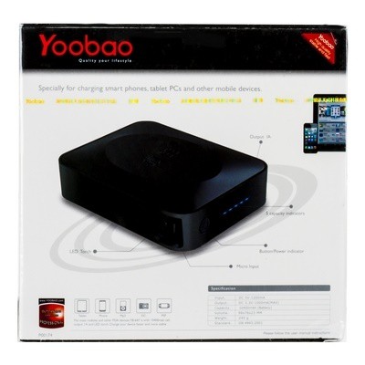 Yoobao yb-647 cube power bank 10400 mah черный - внешний аккумулятор