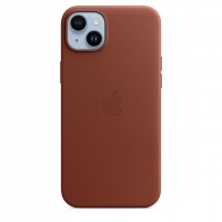 Кожаный чехол для iPhone 14 с MagSafe - Коричневый