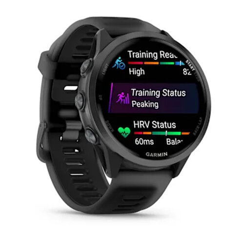 Умные часы Garmin Forerunner 570 47mm, Slate Gray Aluminum, Translucent Black/Black Band