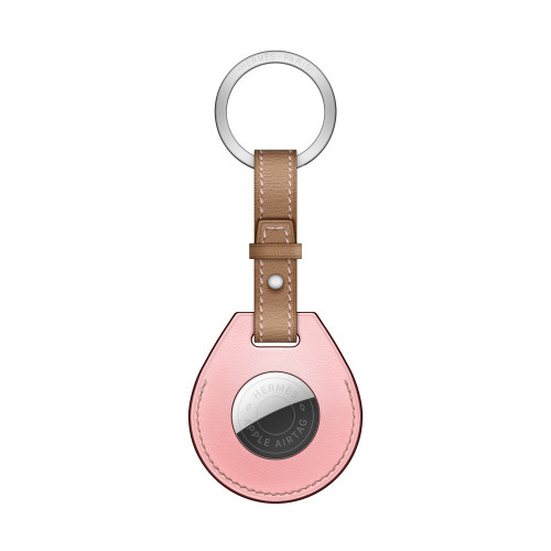 Брелок AirTag Hermes Rose Sakura для ключей с кольцом