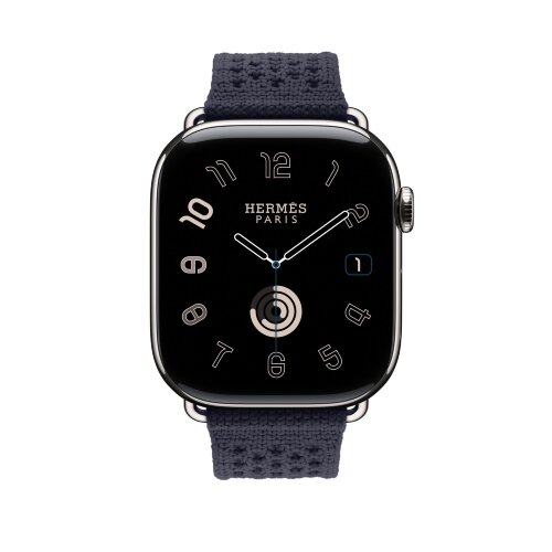 Ремешок Hermes для Apple Watch 46mm Bleu Nuit Neo Tricot - Темно-синий