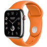 Apple Watch Hermes Series 12 46mm, коричневый кожаный ремешок с перфорацией H
