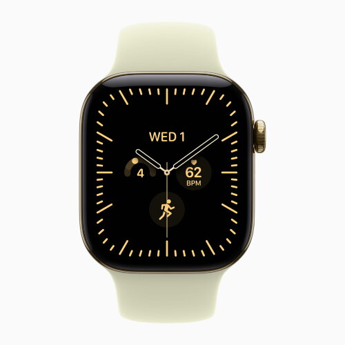 Apple Watch Series 12 46mm, Radiant Gold Titanium Case with Sport Band - Pale Succulent