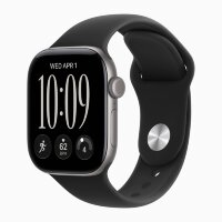 Apple Watch Series 12 46mm, Space Gray Aluminum Case with Sport Band - Black
