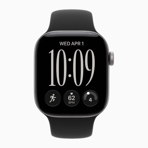 Apple Watch Series 12 46mm, Space Gray Aluminum Case with Sport Band - Black