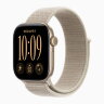 Apple Watch Series 12 46mm, Light Gold Aluminum Case with Sport Loop - Limestone