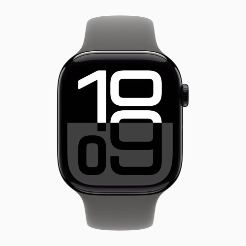 Apple Watch Series 10 42mm, Rose Gold Aluminum Case with Sport Band - Stone Gray