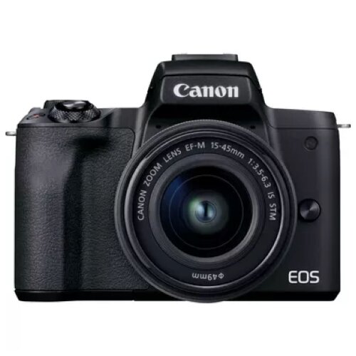 Canon EOS M50 Mark II Mirrorless Camera, Black + EF-M 15-45mm f/3.5-6.3 IS STM Lens, Graphite