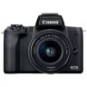 Canon EOS M50 Mark II Mirrorless Camera, Black + EF-M 15-45mm f/3.5-6.3 IS STM Lens, Graphite