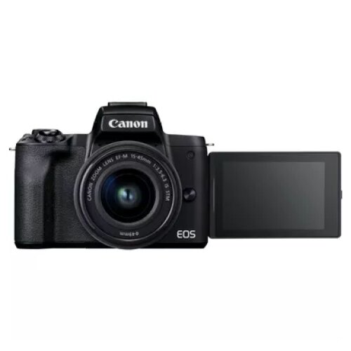 Canon EOS M50 Mark II Mirrorless Camera, Black + EF-M 15-45mm f/3.5-6.3 IS STM Lens, Graphite