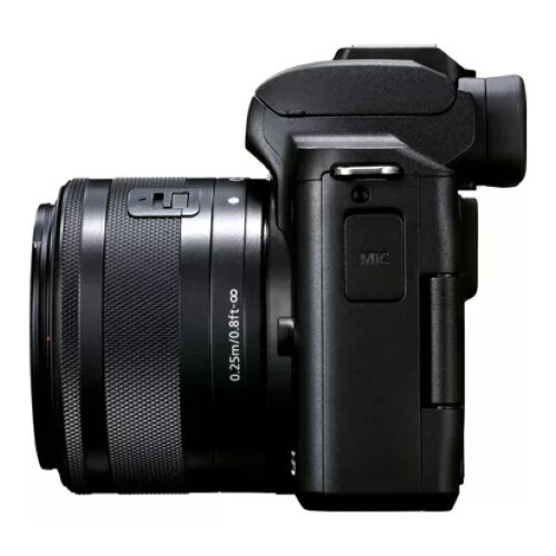 Canon EOS M50 Mark II Mirrorless Camera, Black + EF-M 15-45mm f/3.5-6.3 IS STM Lens, Graphite