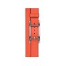 Кожаный двойной тонкий ремешок с пряжкой Hermes для Apple Watch 42mm Attelage Hapi Double Tour - Оранжевый (Orange Field)