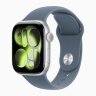 Apple Watch Series 11 46mm, Silver Aluminum Case with Sport Band - Anchor Blue