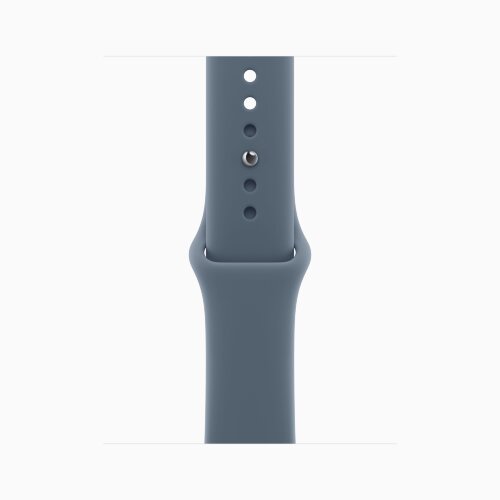 Apple Watch Series 11 46mm, Silver Aluminum Case with Sport Band - Anchor Blue