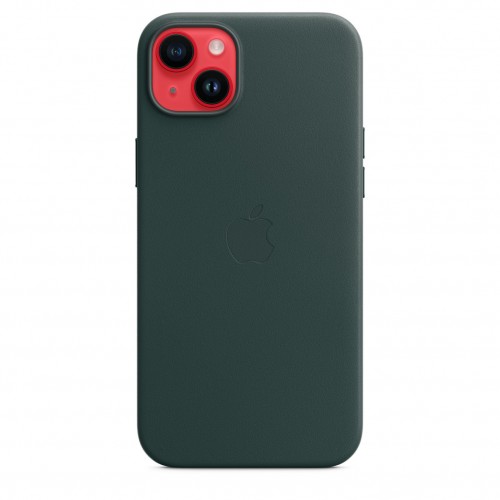 Кожаный чехол для iPhone 14 с MagSafe - "Зеленый лес"