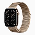 Apple Watch Series 11 42mm, Gold Titanium, Gold Milanese Loop