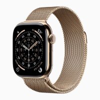 Apple Watch Series 11 42mm, Gold Titanium, Gold Milanese Loop