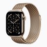 Apple Watch Series 11 42mm, Gold Titanium, Gold Milanese Loop