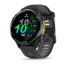 Умные часы Garmin Forerunner 970 Carbon Gray DLC Titanium, Black Case, Black/Translucent Whitestone Band