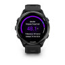 Умные часы Garmin Forerunner 970 Carbon Gray DLC Titanium, Black Case, Black/Translucent Whitestone Band