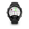 Умные часы Garmin Forerunner 970 Carbon Gray DLC Titanium, Black Case, Black/Translucent Whitestone Band