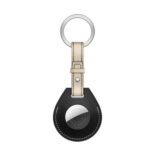 Брелок AirTag Hermes Noir для ключей с кольцом