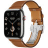 Apple Watch Hermes Series 12 46mm, коричневый ремешок с раскладывающейся застежкой