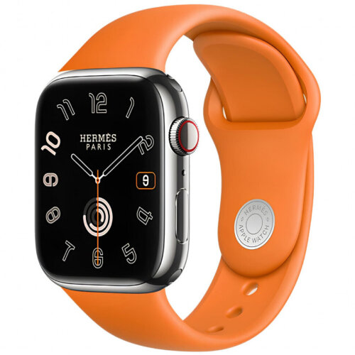 Apple Watch Hermes Series 12 46mm, коричневый ремешок с раскладывающейся застежкой