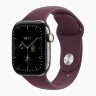 Apple Watch Series 12 42mm, Natural Titanium Case with Sport Band - Burgundy