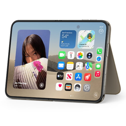 Чехол-книжка iPhone Duo Folio with Kickstand — Серо-коричневый (Taupe)