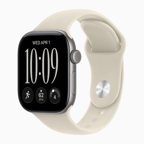 Apple Watch Series 12 46mm, Space Gray Aluminum Case with Sport Band - Sand