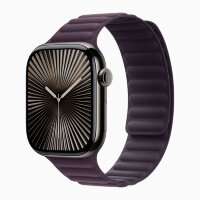 Apple Watch Series 10 46mm, Slate Titanium Case with Magnetic Link - Blackberry