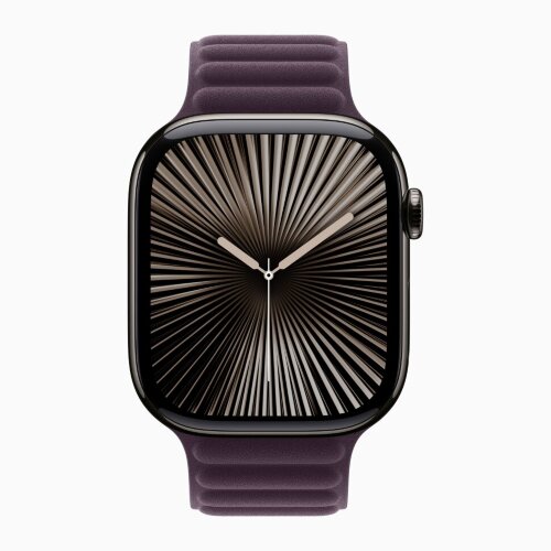 Apple Watch Series 10 46mm, Slate Titanium Case with Magnetic Link - Blackberry