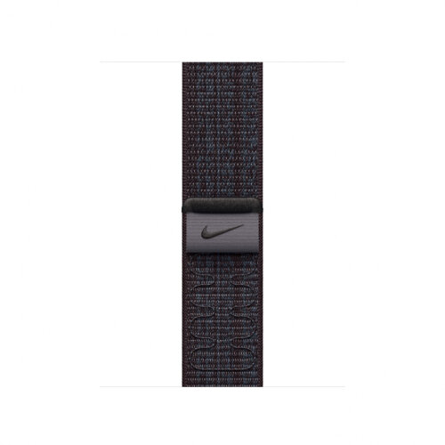 Спортивный браслет для Apple Watch 42mm Nike Sport Loop - Черный/Синий (Black/Blue)