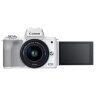 Canon EOS M50 Mark II Mirrorless Camera, White + EF-M 15-45mm f/3.5-6.3 IS STM Lens, Silver
