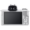 Canon EOS M50 Mark II Mirrorless Camera, White + EF-M 15-45mm f/3.5-6.3 IS STM Lens, Silver