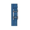 Кожаный двойной тонкий ремешок с пряжкой Hermes для Apple Watch 42mm Attelage Hapi Double Tour - Голубой (Bleu de France)