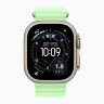 Apple Watch Ultra 3 49mm Titanium Case with Neon Green Ocean Band