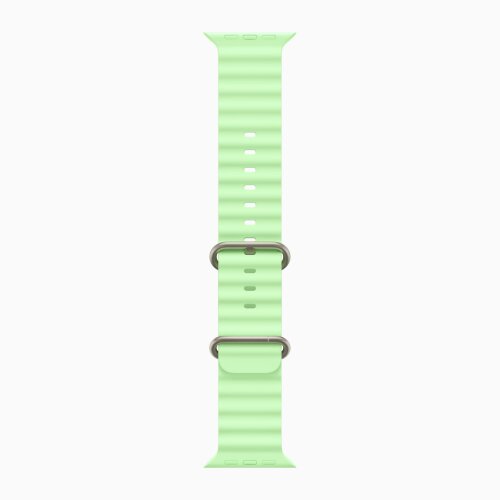 Apple Watch Ultra 3 49mm Titanium Case with Neon Green Ocean Band