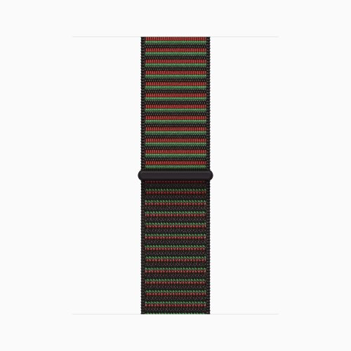 Apple Watch Series 11 46mm, Rose Gold Aluminum Case with Sport Loop - Black Unity - Unity Rhythm